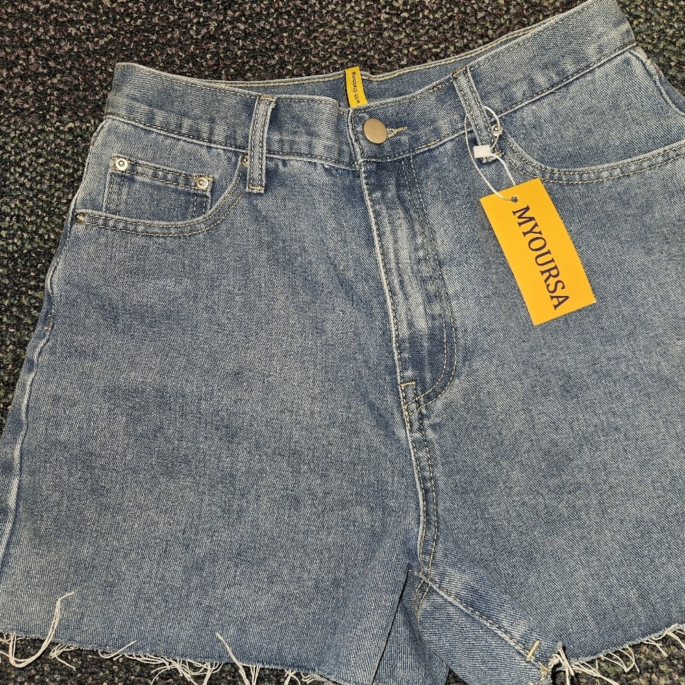 Myoursa Womans Cutoff Jean Shorts Size M - Picture 3 of 9
